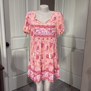 Floral Flowy Summer Dress Size Medium